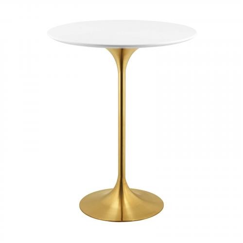 Lippa 28" Bar Table in Gold White