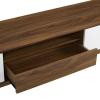 Envision 70" Media Console Wood TV Stand in Walnut White