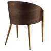 Cooper Faux Leather Dining Armchair in Gold