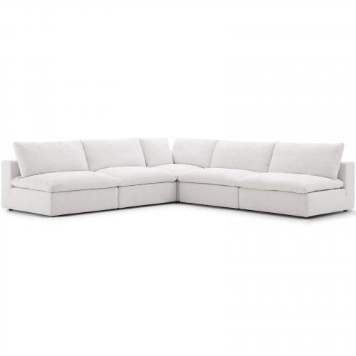 Commix Down Filled Overstuffed 5 Piece Sectional Sofa Set
