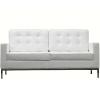 Florence Knoll Style Loveseat Couch - Leather