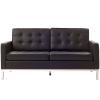 Florence Knoll Style Loveseat Couch - Leather