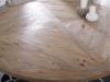Stitch 71" Round Pine Wood Dining Table in Brown