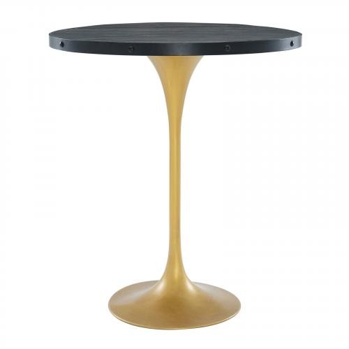 Drive Wood Bar Table in Black Gold