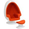 Aarnio Style Alpha Shell Egg Chair & Ottoman