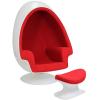 Aarnio Style Alpha Shell Egg Chair & Ottoman