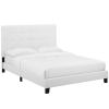 Melanie Queen Tufted Button Upholstered Fabric Platform Bed
