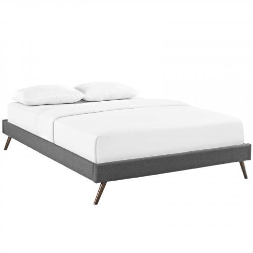 Loryn Queen Fabric Bed Frame with Round Splayed Legs