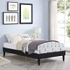 Tessie Twin Vinyl Bed Frame with Squared Tapered Legs