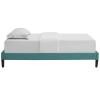 Tessie Twin Fabric Bed Frame with Squared Tapered Legs