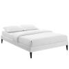 Tessie Queen Vinyl Bed Frame with Squared Tapered Legs