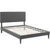 Amaris Full Fabric Platform Bed with Squared Tapered Legs