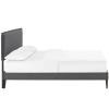 Amaris King Fabric Platform Bed with Squared Tapered Legs