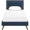 Virginia Twin Fabric Platform Bed with Round Splayed Legs
