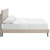 Virginia Full Fabric Platform Bed with Round Splayed Legs