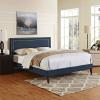 Virginia Full Fabric Platform Bed with Squared Tapered Legs