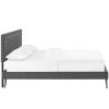 Ruthie Full Fabric Platform Bed with Round Splayed Legs