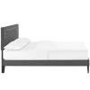 Ruthie King Fabric Platform Bed with Squared Tapered Legs