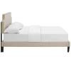 Corene Twin Fabric Platform Bed with Squared Tapered Legs