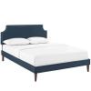 Corene Full Fabric Platform Bed with Squared Tapered Legs