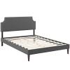 Corene Full Fabric Platform Bed with Squared Tapered Legs