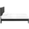 Macie Twin Vinyl Platform Bed with Squared Tapered Legs