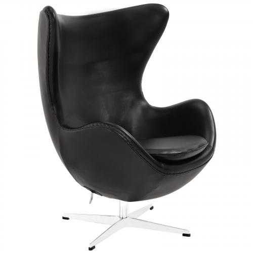 Arne Jacobson Style Egg Chair - Leather
