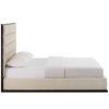 Ashland Queen Upholstered Linen Fabric Platform Bed in Beige