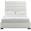 Genevieve Queen Faux Leather Platform Bed in White
