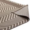 Optica Chevron With End Borders 8x10 Indoor and Outdoor Area Rug