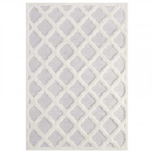 Whimsical Regale Abstract Moroccan Trellis 5x8 Shag Area Rug
