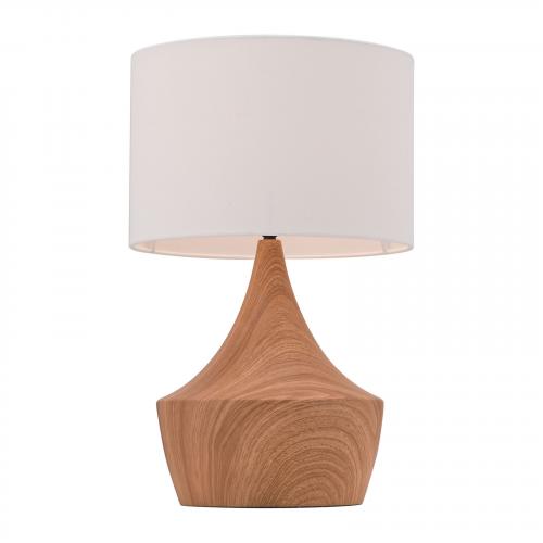 Kelly Table Lamp in White & Brown