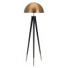 Mascot Floor Lamp in Brass & Black