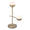 Waterloo Table Lamp in White & Brushed Bronze