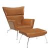 Wegner CH445 Wing Lounge Chair - Leather