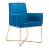 Honoria Arm Chair in Blue Velvet