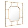 Bamboo Square Mirror in Gold