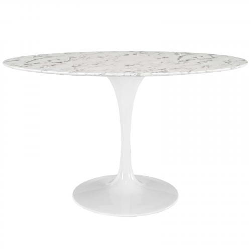 Lippa 54" Oval Marble Dining Table