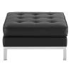 Loft Tufted Upholstered Faux Leather Ottoman