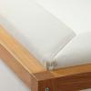 Newbury Accent Lounge Outdoor Patio Premium Grade A Teak Wood Sofa in Natural White