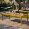 Northlake 85" Outdoor Patio Premium Grade A Teak Wood Dining Table in Natural
