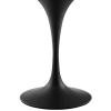 Lippa 28" Round Artificial Marble Dining Table in Black White