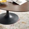 Lippa 48" Oval-Shaped Walnut Coffee Table in Black Walnut