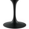 Lippa 78" Oval Artificial Marble Dining Table in Black White