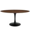 Lippa 60" Oval Walnut Dining Table in Black Walnut