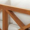 Northlake 3 Piece Outdoor Patio Premium Grade A Teak Wood Set in Natural White