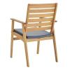 Syracuse Eucalyptus Wood Outdoor Patio Dining Chair Set of 2 in Natural Gray