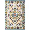 Reflect Freesia Distressed Floral Persian Medallion 5x8 Indoor and Outdoor Area Rug in Multicolored