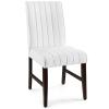 Motivate Channel Tufted Upholstered Fabric Dining Chair Set of 2