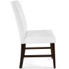 Motivate Channel Tufted Upholstered Faux Leather Dining Chair Set of 2 in White